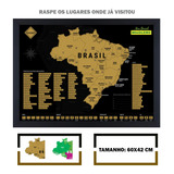 Mapa Do Brasil 60x42 Raspadinha Com