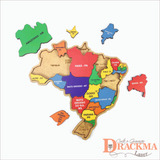 Mapa Do Brasil Quebra-cabeça, Brinquedo Educativo