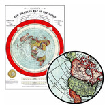 Mapa Do Mundo 60cmx84cm Terra Plana