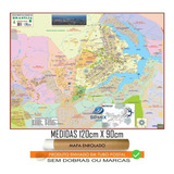 Mapa Geo Político De Brasília Df - Enrolado Em Tubo Postal