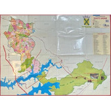 Mapa Geográfico Político Escolar Planisférico Da Cidade De Santo André - Turismo E Entregas - Dobrado Gigante 1.2m X 90cm - Equipe Multivendas