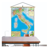 Mapa Itália Politico - Banner Moldura