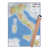 Mapa Itália Politico Rodoviário 120cm X