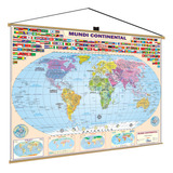 Mapa Mundi Continental Planisfério Mundo Geográfico
