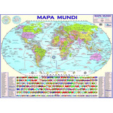 Mapa Mundi Planisférico Político Escolar Edição