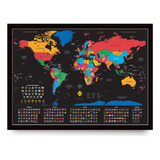 Mapa Mundi Raspadinha Frete Grátis Mapa Raspar Com Moldura