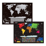 Mapa Mundi Raspar Prata - Mapa Raspadinha Com 3.000 Cidades