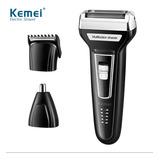 Máquina Acabamento Kemei 2714 Corte Cabelo 3 Em 1 Visor Led Cor Azul 110v/220v