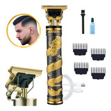 Maquina Acabamento Recarregável Cabelo Barba Sem Fio Premium Cor Dourado