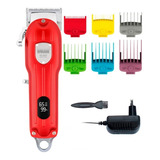 Maquina Cortar Cabelo Wmark Ng-2025b S/ Fio Com Display Lcd