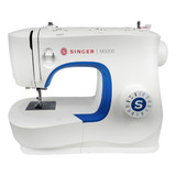 Máquina Costura Reta Singer M3205 Portátil Branca Azul 110v