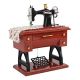 Máquina De Costura Caixa De Música Mini Mesa Decoração