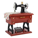 Máquina De Costura Caixa De Música Mini Mesa Decoração