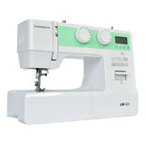 Máquina De Costura Lanmax Lm-320 Branca Eletrônica 24 Pontos Cor Branca E Verde 110v/220v