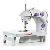 Maquina De Costura Mini Doméstica Portátil Com Mesa De Apoio Cor Branco Voltagem 110v/220v