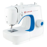 Máquina De Costura Reta Portátil M3205 Branca E Azul Singer