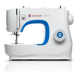 Máquina De Costura Reta Portátil M3205 Branca E Azul Singer