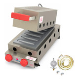 Máquina De Crepe Suíço 6 Cavidades A Gás Prk-60g + Kit Gás