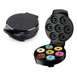 Maquina De Donuts Rosquinha Biscoito Antiaderente 1000w110v Cor Preto