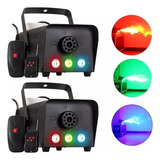 Maquina De Fumaça 1000w Luzes Rgb Iluminação Dj Festa Evento