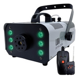 Maquina De Fumaça 1200w 6 Leds Rgb Com Controle Super Festa