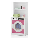 Maquina De Lavar Infantil 100% Mdf Lavanderia - Rosa