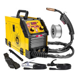 Maquina De Solda Inversora V8 Mig Sem Gás 150i Tig Mma Arame Cor Amarelo / Maquina Inversora De Solda 220v