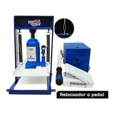 Máquina Fazer Chinelo Corte Duplo - 8 Tonel + Kit 6 Facas
