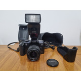 Máquina Fotográfica Analógica Canon Eos 5000 E Flash 420 Ex
