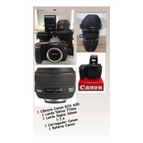 Máquina Fotográfica Canon + Lentes, Bateria