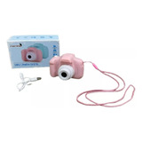 Maquina Fotográfica Infantil Digital Rosa Tira Foto Verdade