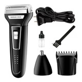 Máquina Kemei Maquininha Aparador 3 Em 1 S/fio Barba Lisa