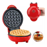 Máquina Mini Waffle Elétrica 110v Compacta Profissional 550w