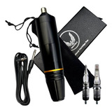 Máquina Pen Tatuagem Black Bird Cabo Rca Cartucho Universal