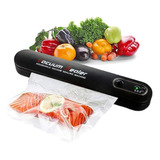 Máquina Portátil Seladora Vácuo Alimentos Cor Preto