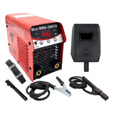 Maquina Solda Inversora Mini 266 Tig Mma Portatil Usk 220v Cor Vermelho / Mini Maquina Inversora De Solda Frequência 50/60hz