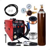 Maquina Solda Mig 255 Completa Bivolt Tig Mma Cilindro 15l