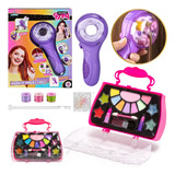 Máquina Trança Mágica Cabelo Infantil E Kit Maquiagem Menina