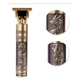 Maquininha Acabamento Kemei Redonda Dragão S/ Fio Bivolt Cor Dourado Voltagem 100v/240v