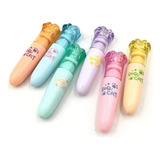 Marca Texto Caneta Patinha Gato Conjunto 6 Cores+ Brinde