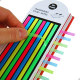 Marca Texto Post It Em Fita Coloridos Neon Cartela 160 Fitas