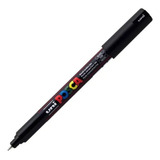 Marcador Caneta Posca Artística Pc-1mr 0.7mm Cores Diversas Cor Preto