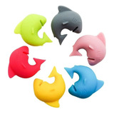 Marcador Copos Taça Bebidas Drinks Silicone 6 Peças Baleia