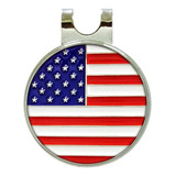 Marcador De Bola De Golfe - Green Marker - Bandeira Dos Estados Unidos
