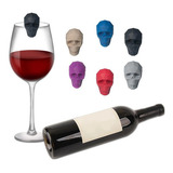 Marcador De Copos Taças Drinks Caveira Silicone 6 Unidades
