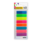 Marcador De Pagina Adesivo Colorido 4,5x1,2 8 Cores 200u
