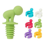 Marcador De Silicone Para Taca De Vinho + 1 Tampa De Garrafa