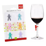 Marcador De Silicone Para Taça De Vinho 6 Peças 3 Cm Colors