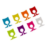 Marcador De Taças Copos Identificador Drinks Silicone 8 Pçs