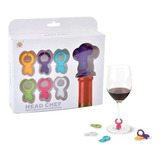 Marcador Para Taca De Vinho + 1 Tampa De Garrafa Linha Chef